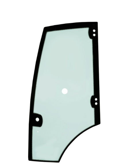 LEFT DOOR WINDOW PANEL GLASS | KOMATSU | WB93R-8 | 32B-54-R3430 | MAQ Parts
